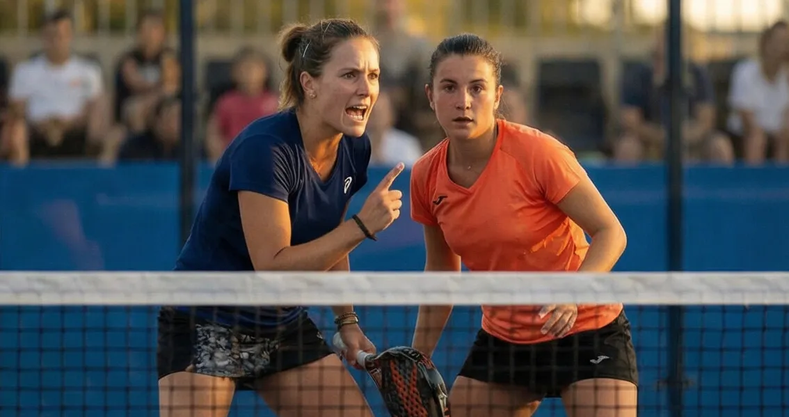 Joueuse au filet en position de volée