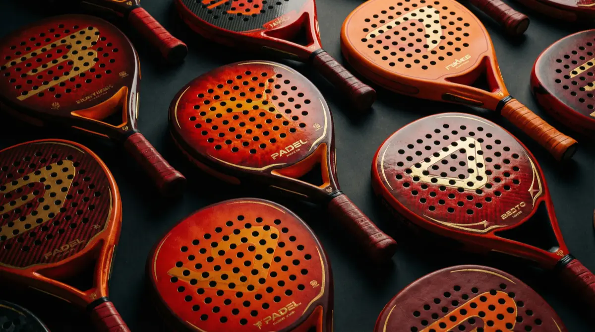 Collection de raquettes de padel